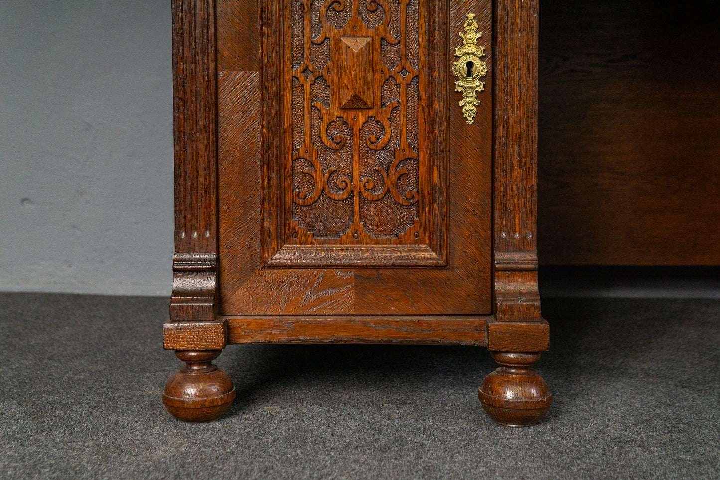 rest. Schreibtisch Sekretär Tisch Desk Büro Eiche Antik MÖBLINGER 2411_1304