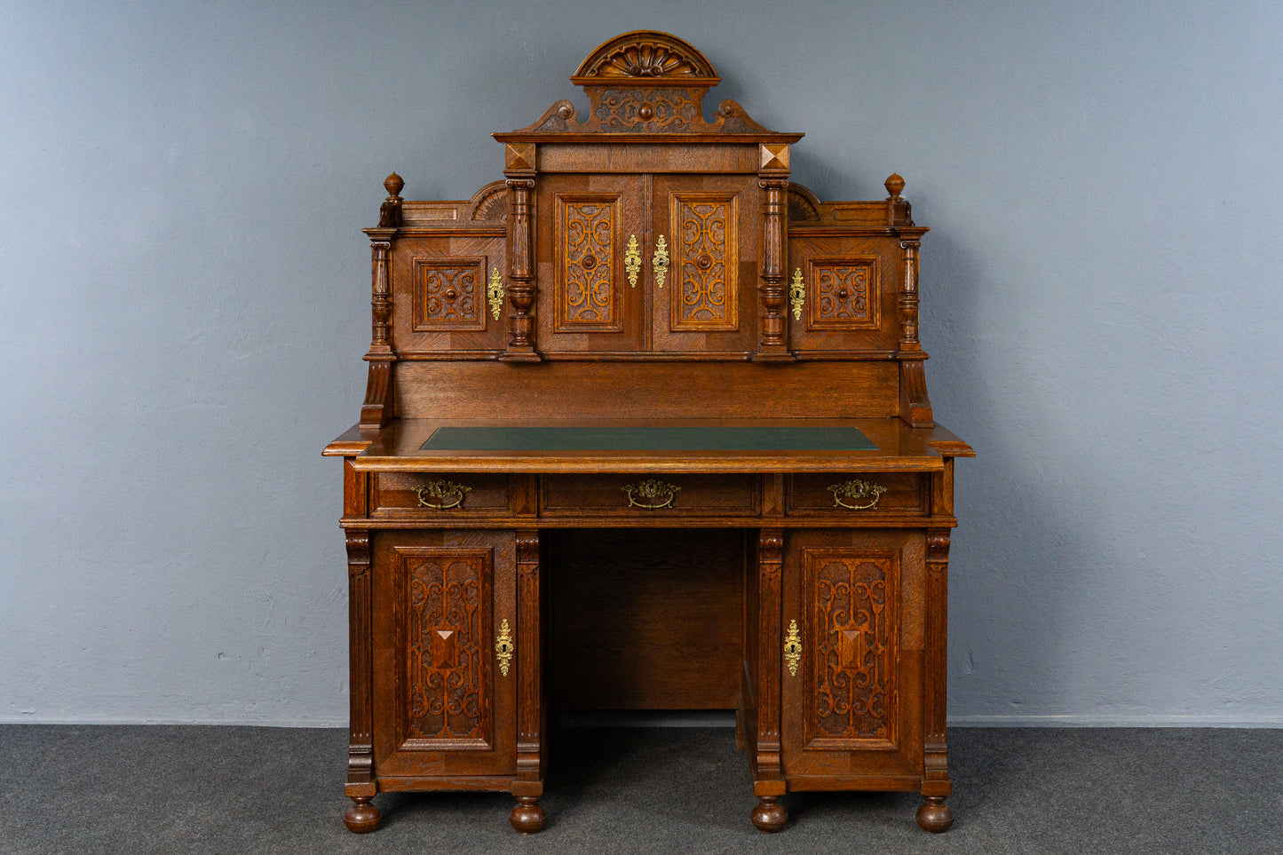 rest. Schreibtisch Sekretär Tisch Desk Büro Eiche Antik MÖBLINGER 2411_1304