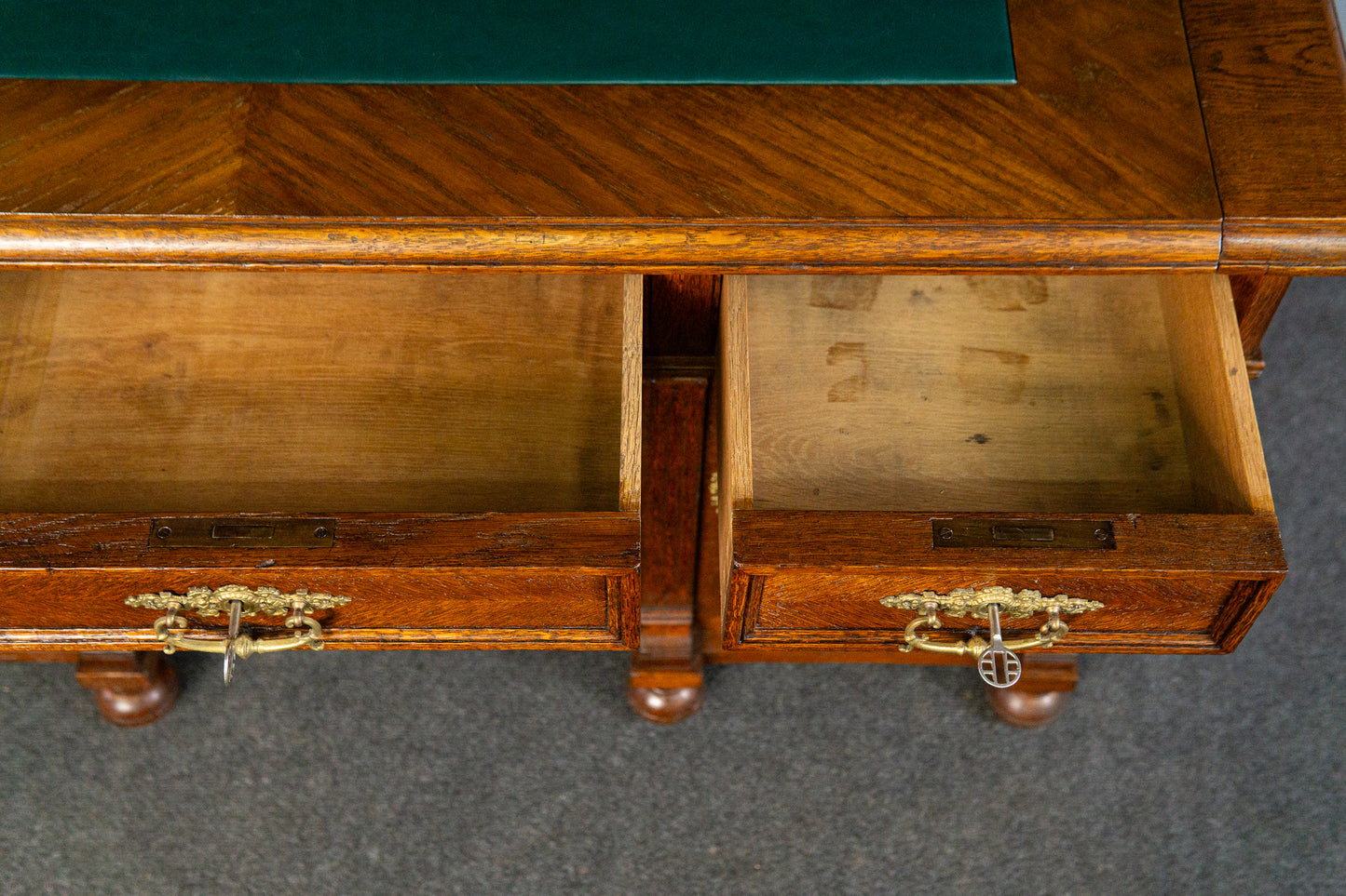 rest. Schreibtisch Sekretär Tisch Desk Büro Eiche Antik MÖBLINGER 2411_1304