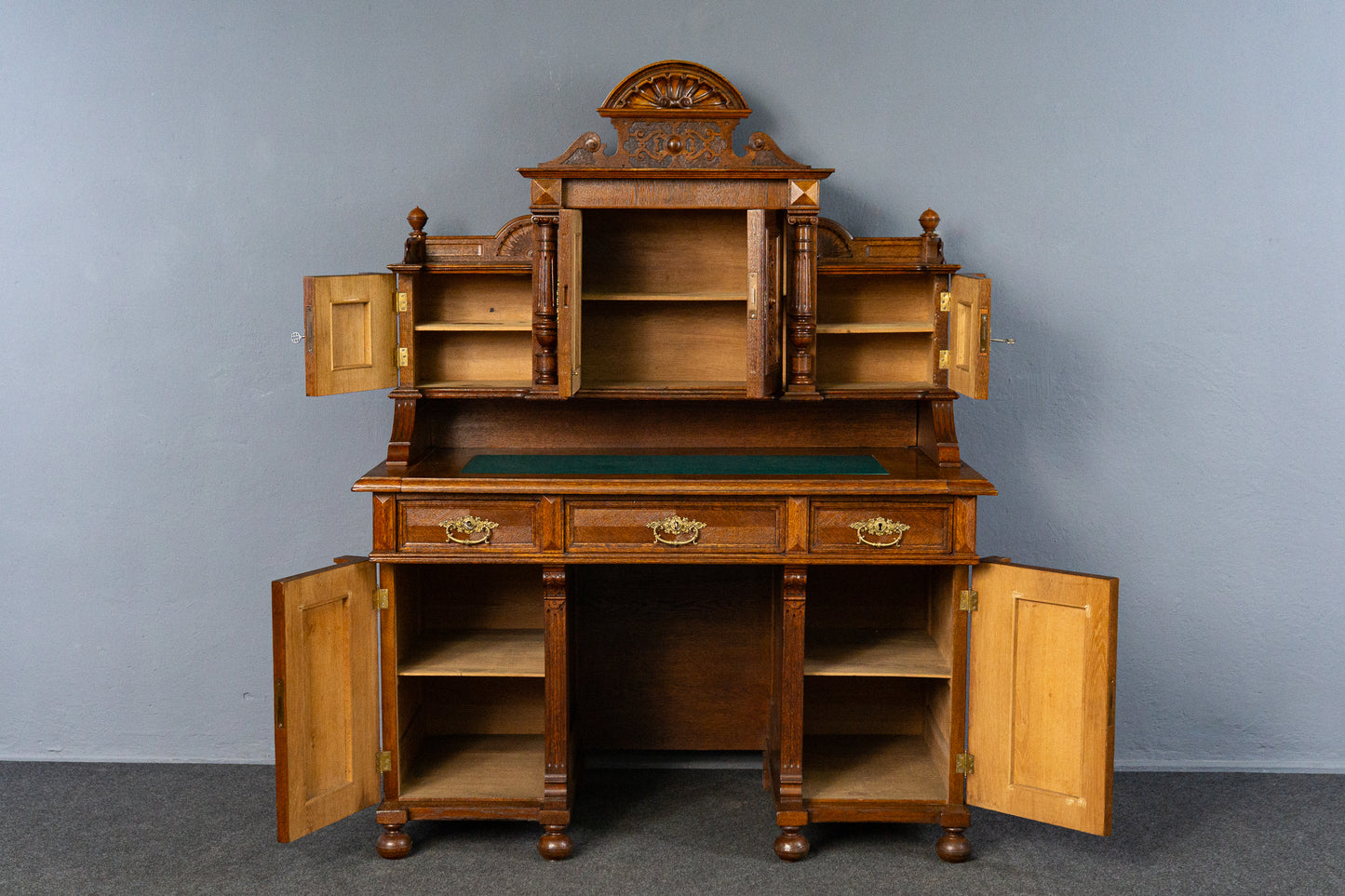rest. Schreibtisch Sekretär Tisch Desk Büro Eiche Antik MÖBLINGER 2411_1304