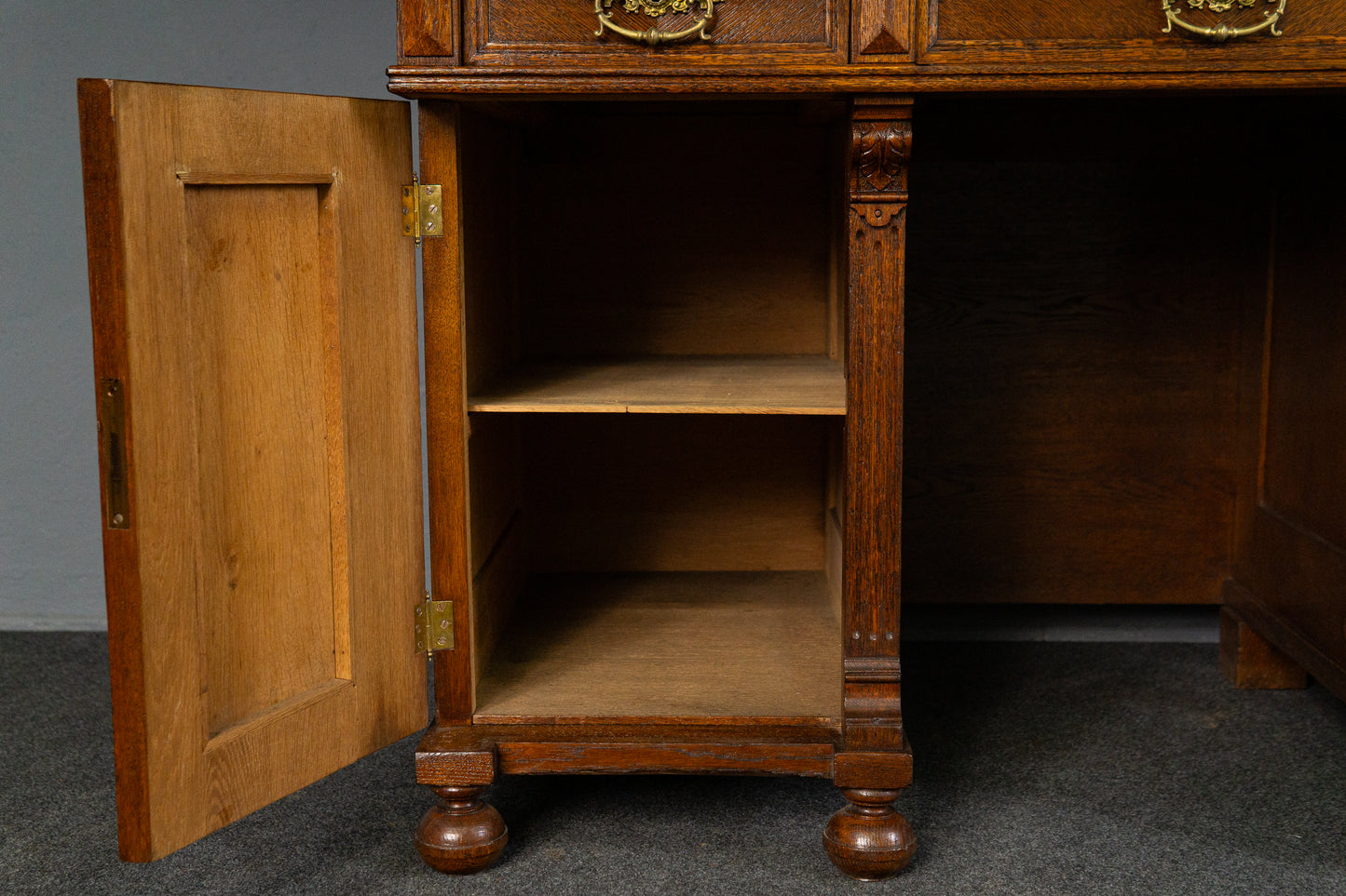 rest. Schreibtisch Sekretär Tisch Desk Büro Eiche Antik MÖBLINGER 2411_1304