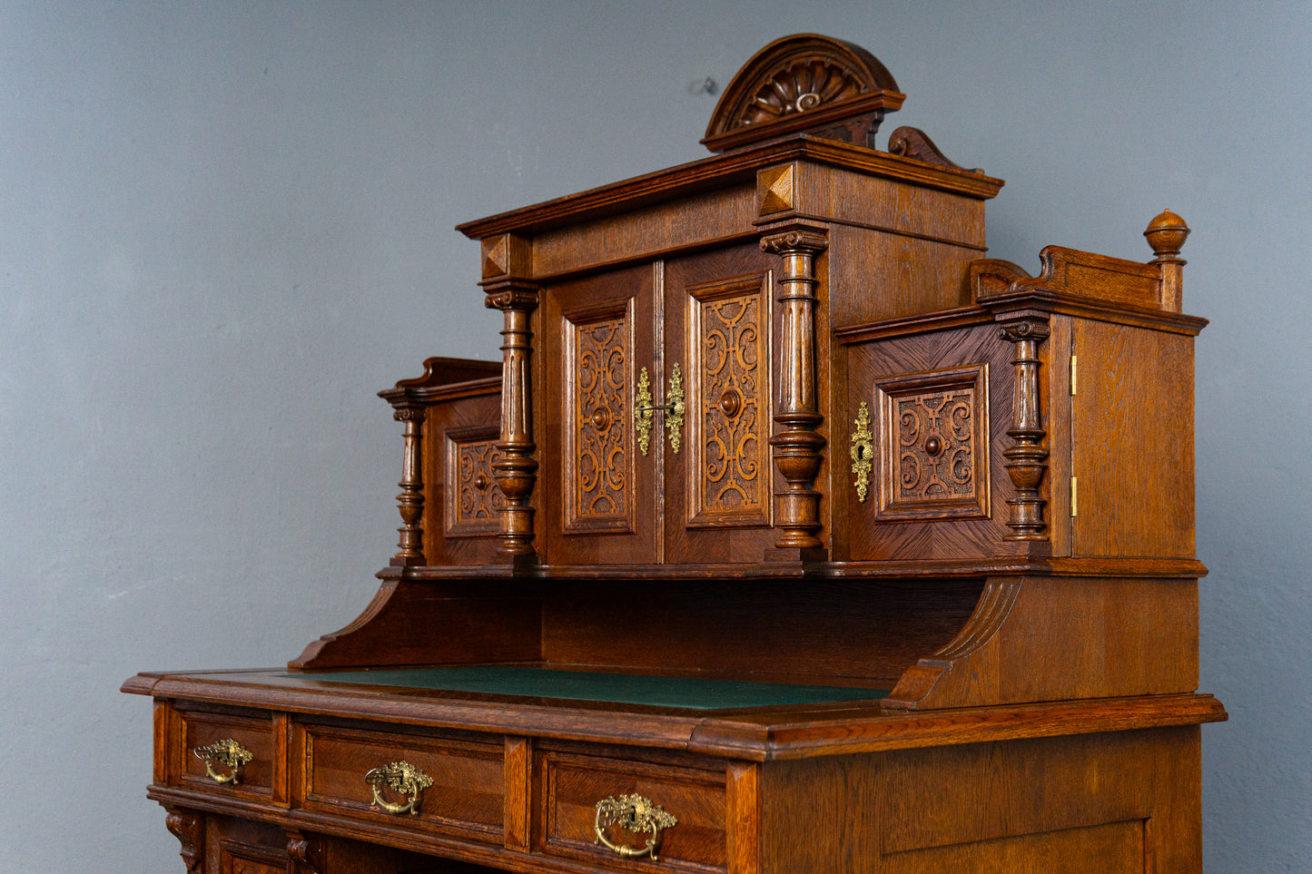 rest. Schreibtisch Sekretär Tisch Desk Büro Eiche Antik MÖBLINGER 2411_1304