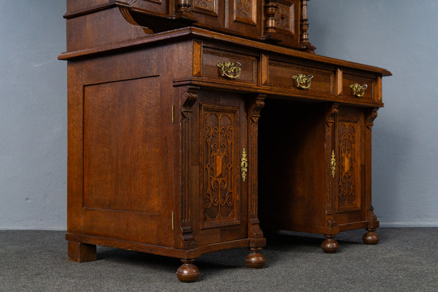 rest. Schreibtisch Sekretär Tisch Desk Büro Eiche Antik MÖBLINGER 2411_1304