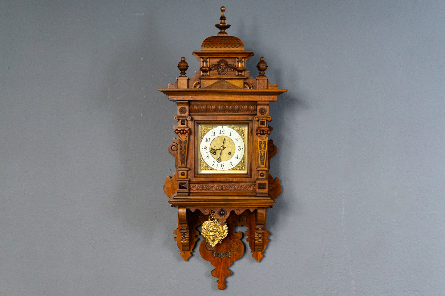 Feine Gründerzeit Wanduhr, Ende des 19.Jahrhunderts - Antik Freischwinger Clock Wanduhr Regulator Alt MÖBLINGER