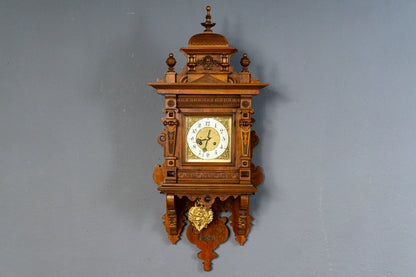 Feine Gründerzeit Wanduhr, Ende des 19.Jahrhunderts - Antik Freischwinger Clock Wanduhr Regulator Alt MÖBLINGER