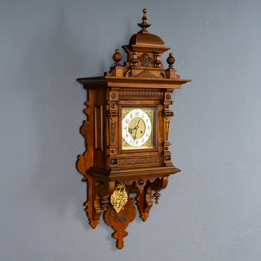 Feine Gründerzeit Wanduhr, Ende des 19.Jahrhunderts - Antik Freischwinger Clock Wanduhr Regulator Alt MÖBLINGER