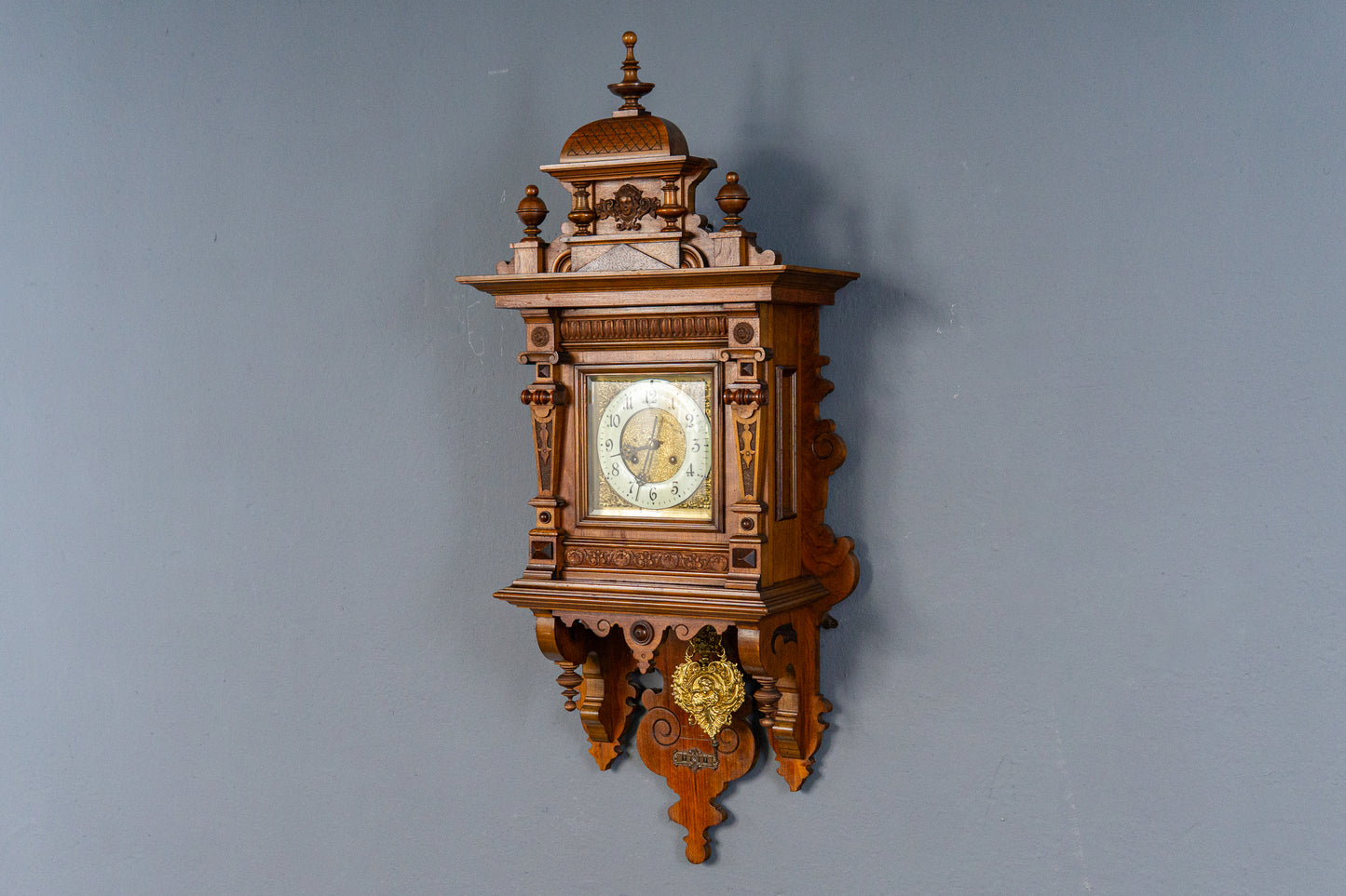 Feine Gründerzeit Wanduhr, Ende des 19.Jahrhunderts - Antik Freischwinger Clock Wanduhr Regulator Alt MÖBLINGER