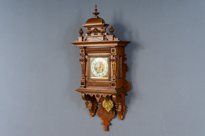 Feine Gründerzeit Wanduhr, Ende des 19.Jahrhunderts - Antik Freischwinger Clock Wanduhr Regulator Alt MÖBLINGER