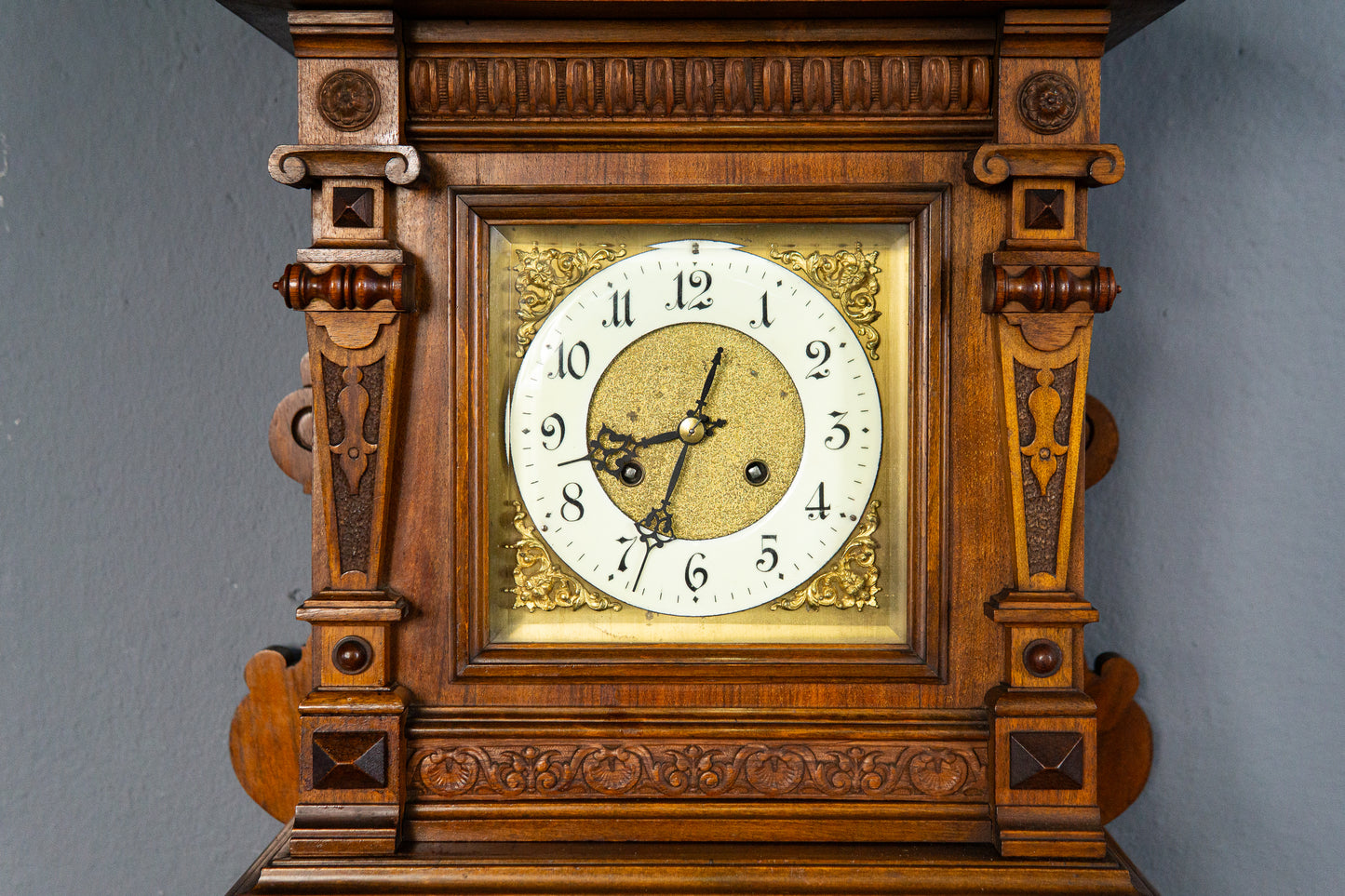 Feine Gründerzeit Wanduhr, Ende des 19.Jahrhunderts - Antik Freischwinger Clock Wanduhr Regulator Alt MÖBLINGER