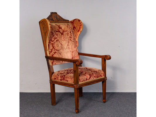 antiker Louis Seize Ohrenbackensessel Sessel Stuhl Sofa MÖBLINGER 2410_2403
