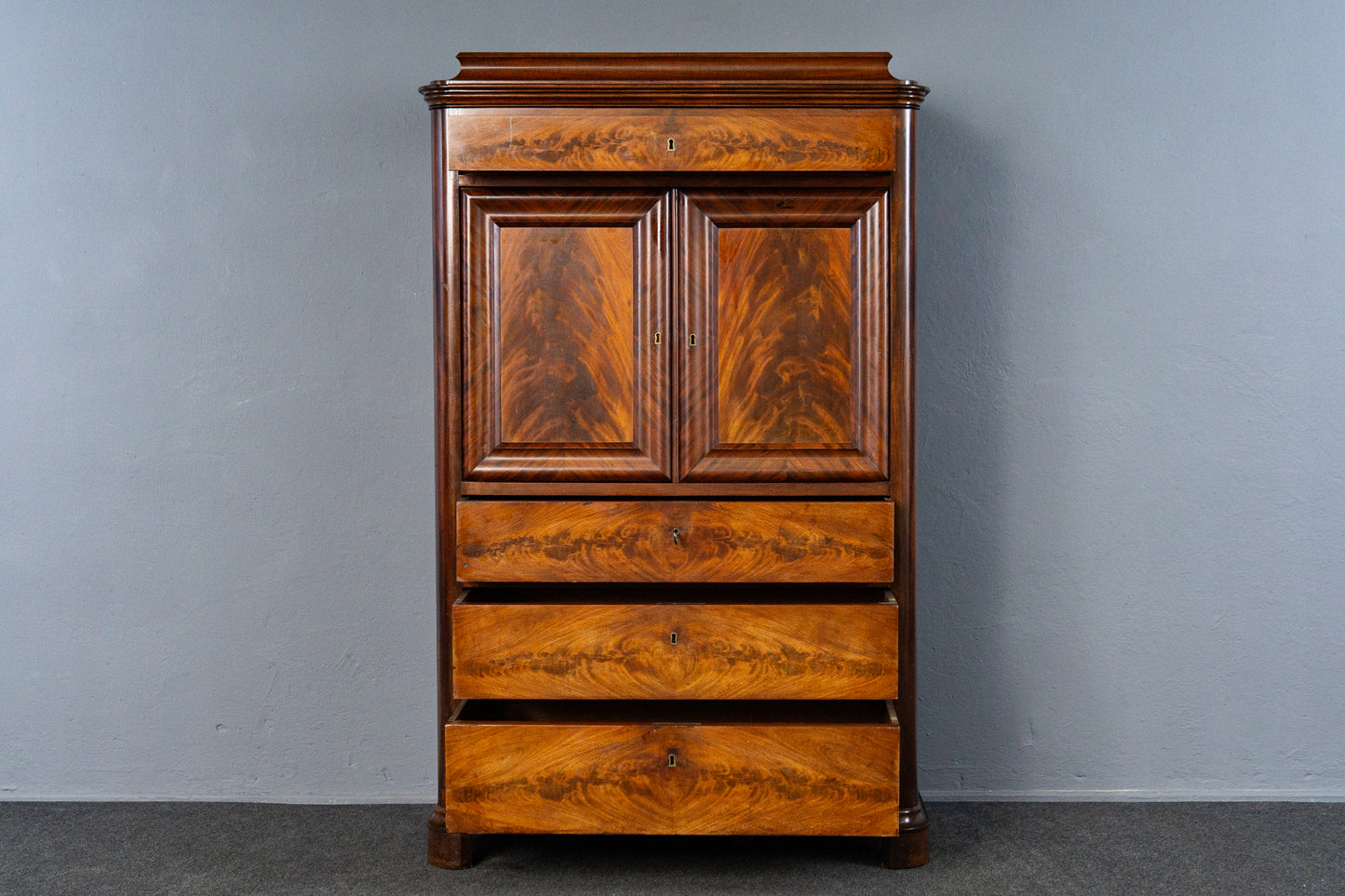 Silberschrank Weinschrank Schrank Regal Anrichte Antik 208