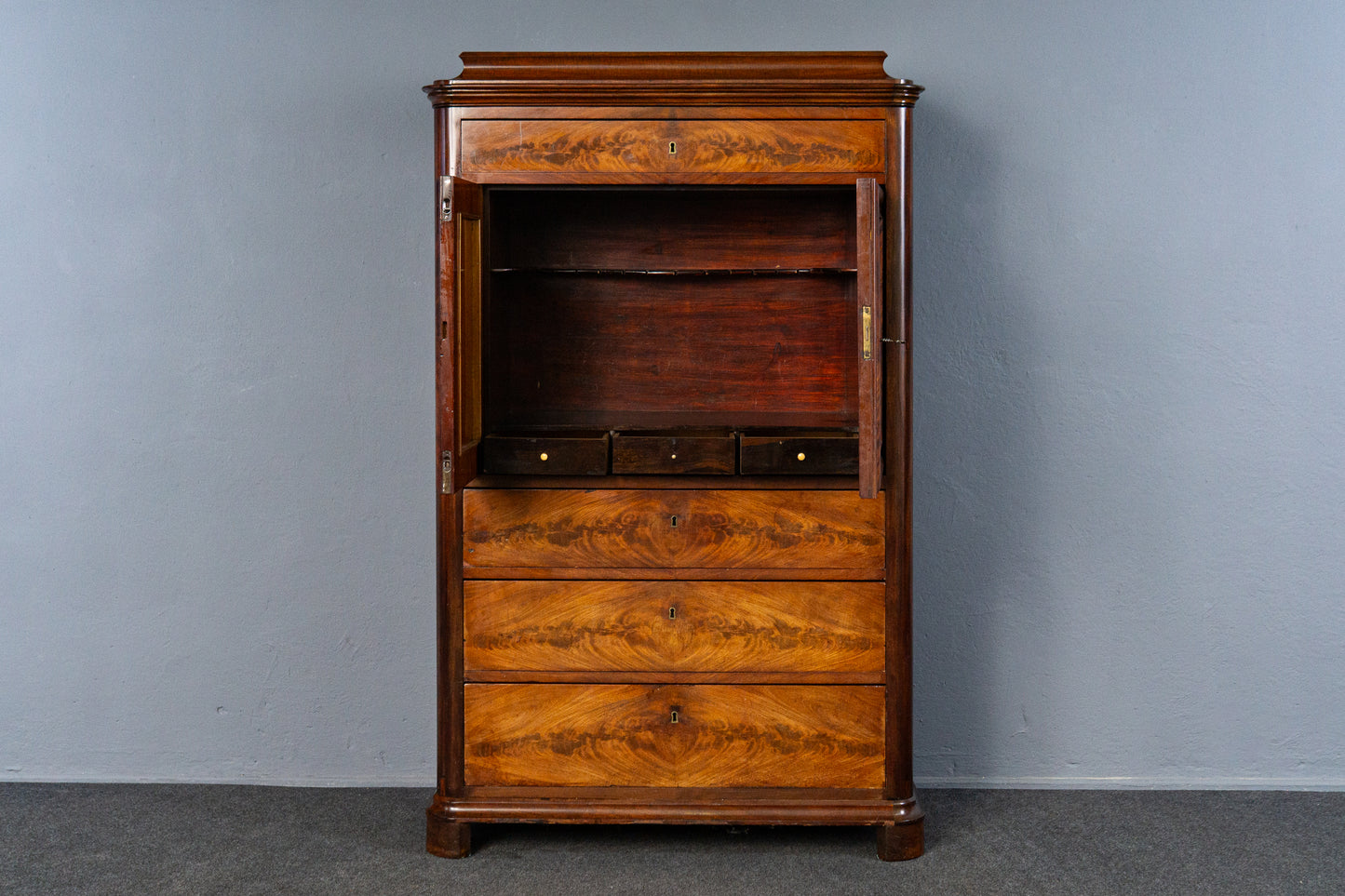 Silberschrank Weinschrank Schrank Regal Anrichte Antik 208