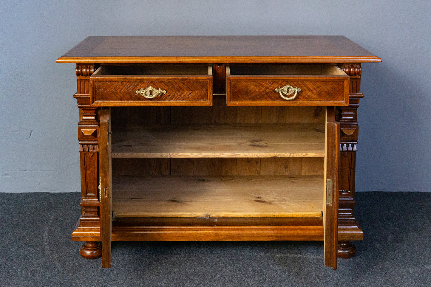restaur. Gründerzeit Kommode Anrichte Schrank Regal Antik MÖBLINGER 2410_3102