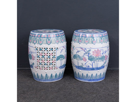 Hocker Blumen Tisch Porzellan Ablage Deko Alt Vintage 2211_2806