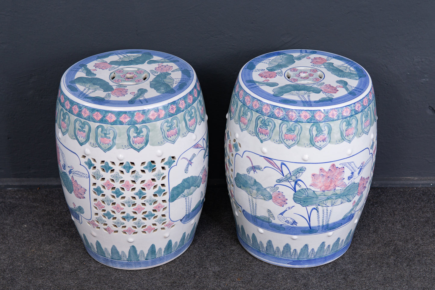 Hocker Blumen Tisch Porzellan Ablage Deko Alt Vintage 2211_2806