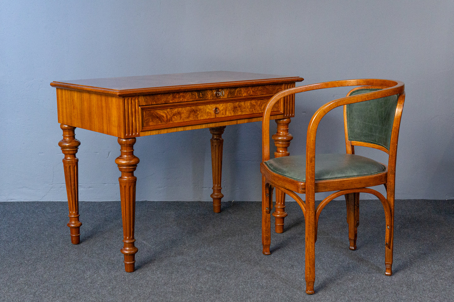 restaur. Gründerzeit Schreibtisch Antik Tisch Sekretär MÖBLINGER 2410_3106