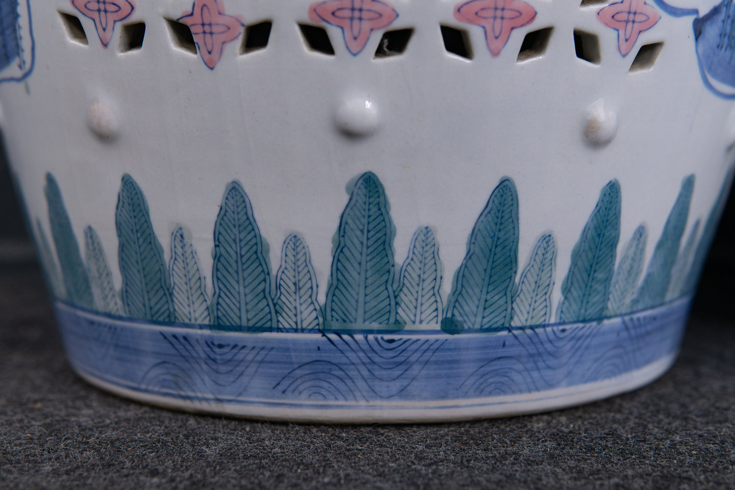 Hocker Blumen Tisch Porzellan Ablage Deko Alt Vintage 2211_2806