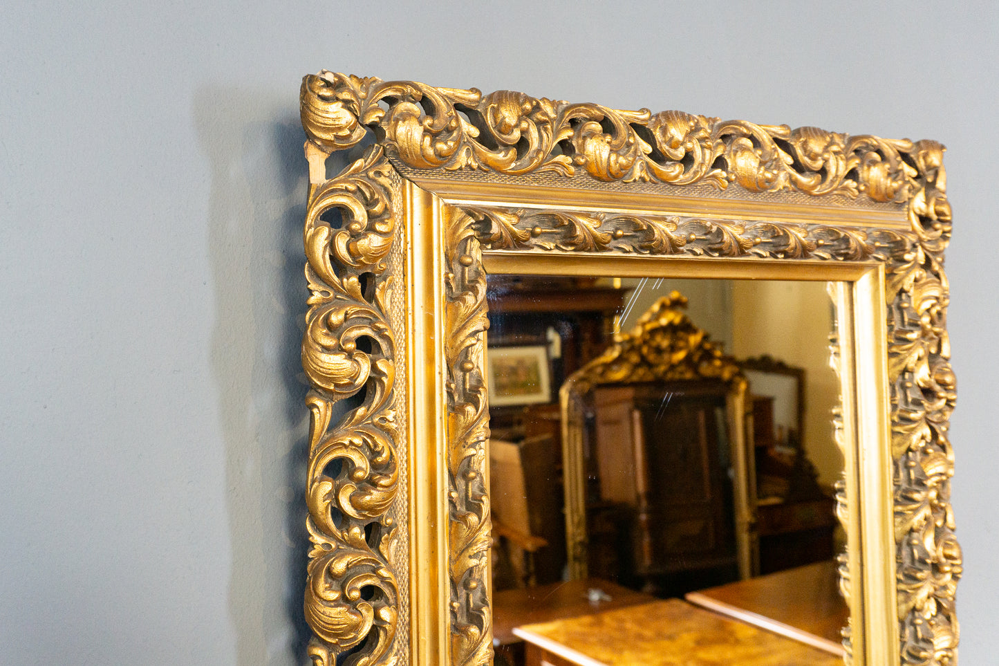 großer antiker Wand Spiegel Mirror Flur Vintage Antik MÖBLINGER 2411_0506