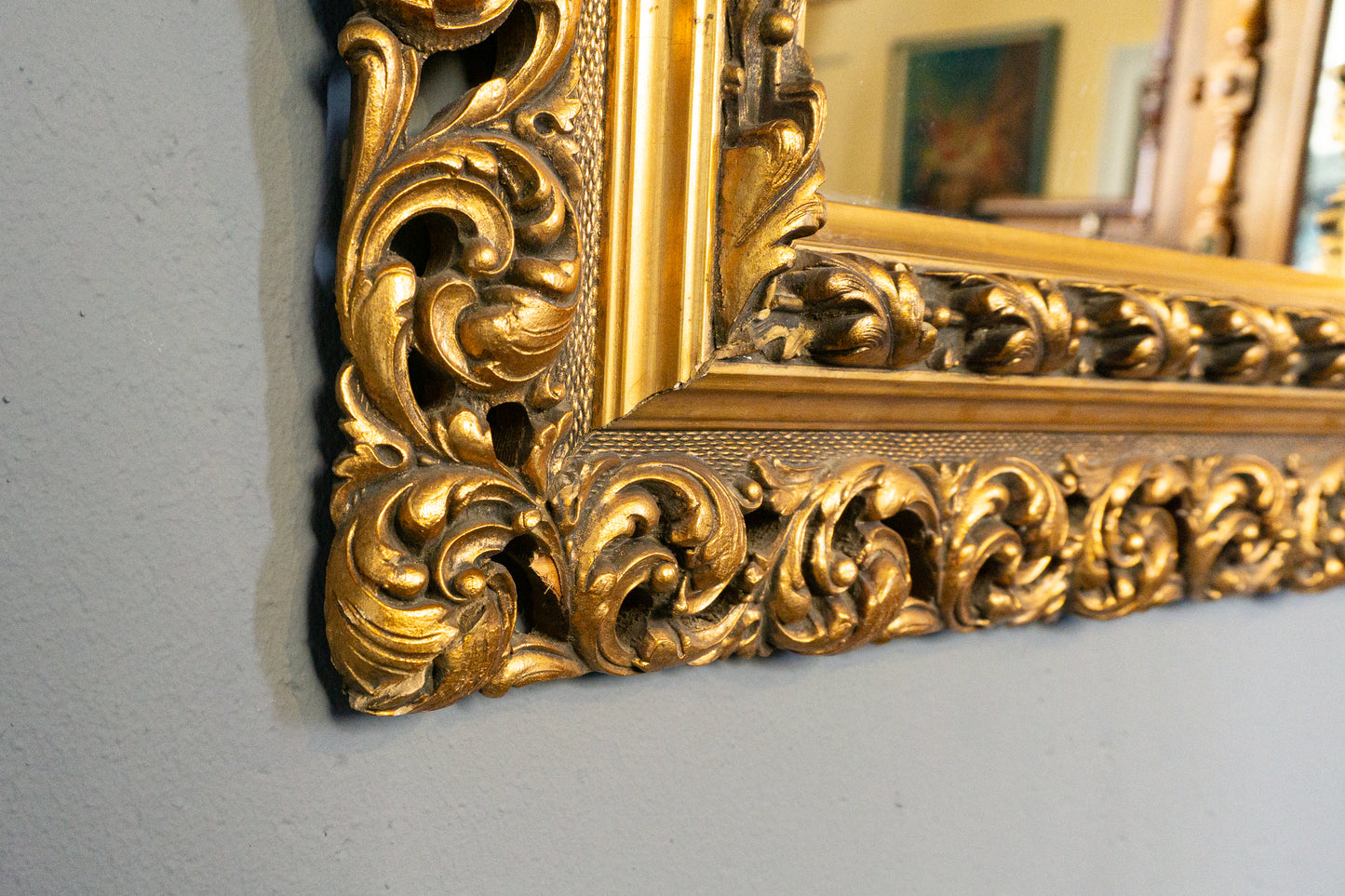 großer antiker Wand Spiegel Mirror Flur Vintage Antik MÖBLINGER 2411_0506