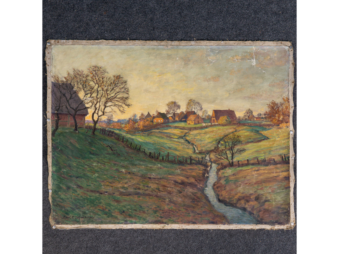 Gemälde Bild Karl Schmauser Kunst Ölgemälde Antik Alt 2211_3005