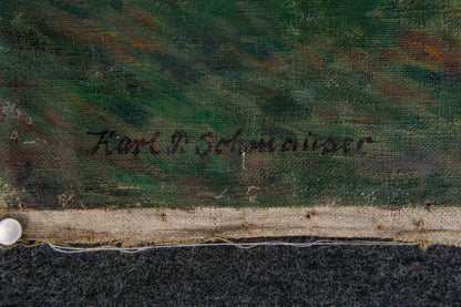 Gemälde Bild Karl Schmauser Kunst Ölgemälde Antik Alt 2211_3005