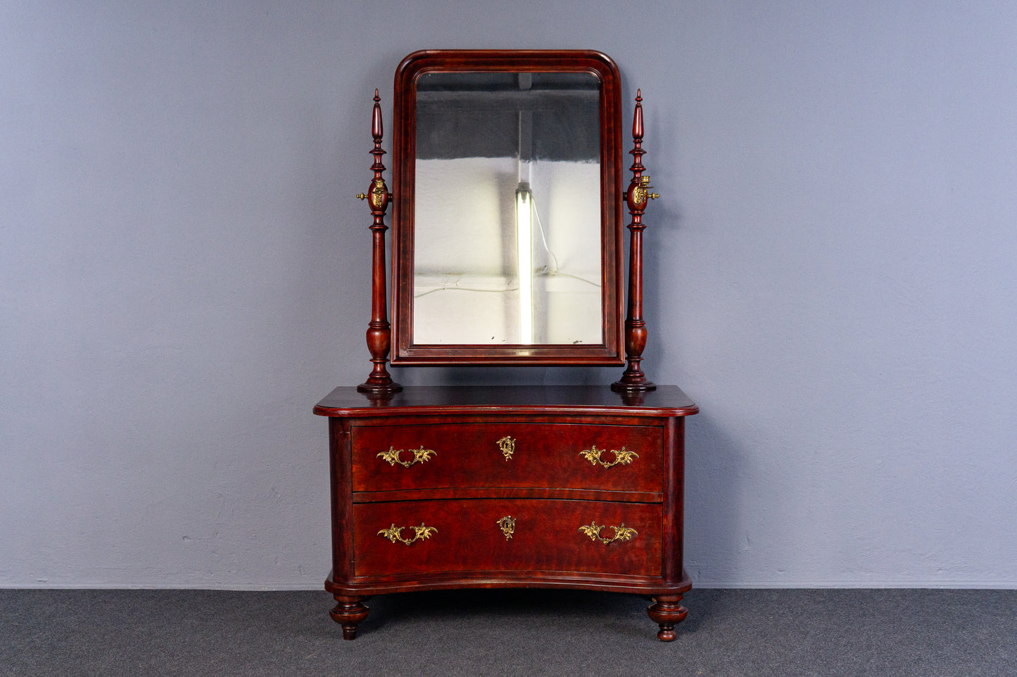 Schminkkommode Spiegel Kommode Schrank Tisch Alt Antik MÖBLINGER 2411_0402