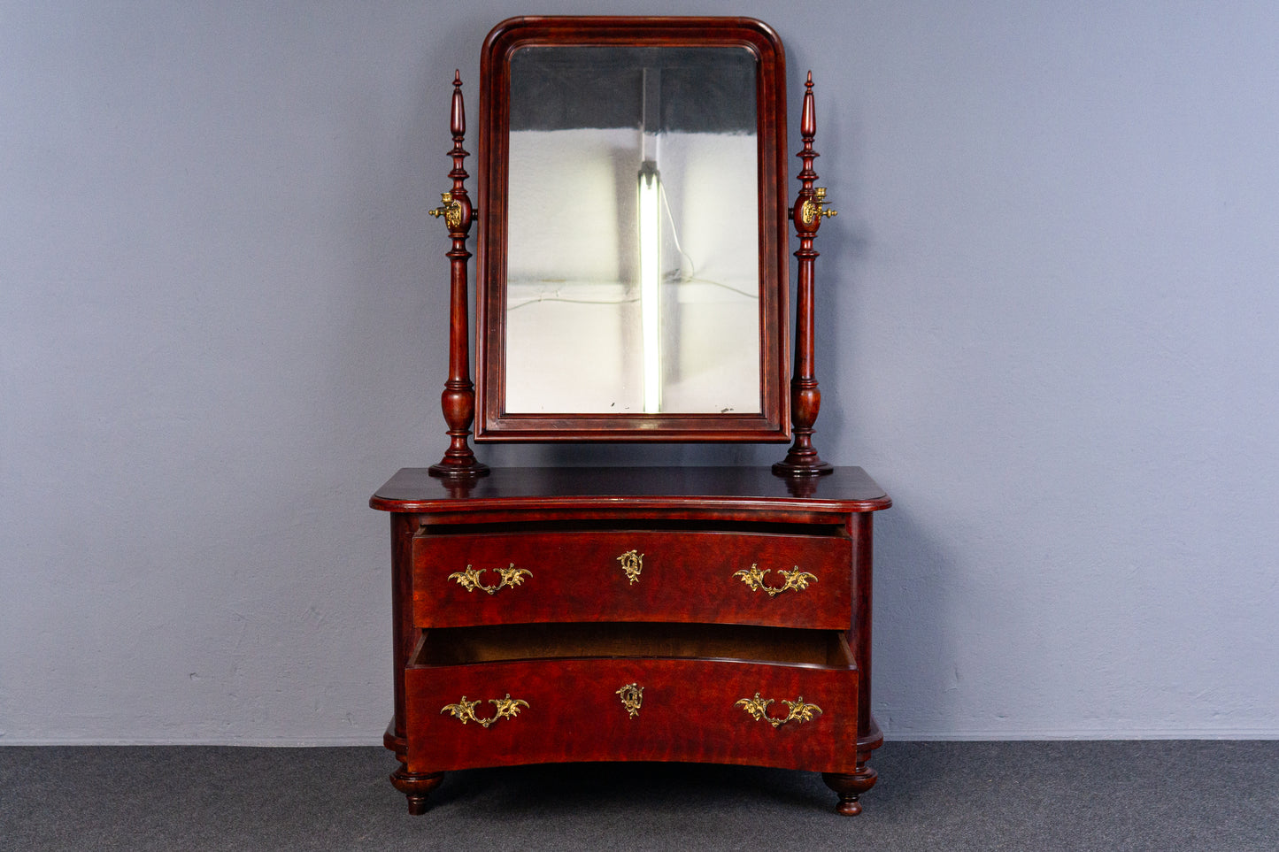 Schminkkommode Spiegel Kommode Schrank Tisch Alt Antik MÖBLINGER 2411_0402