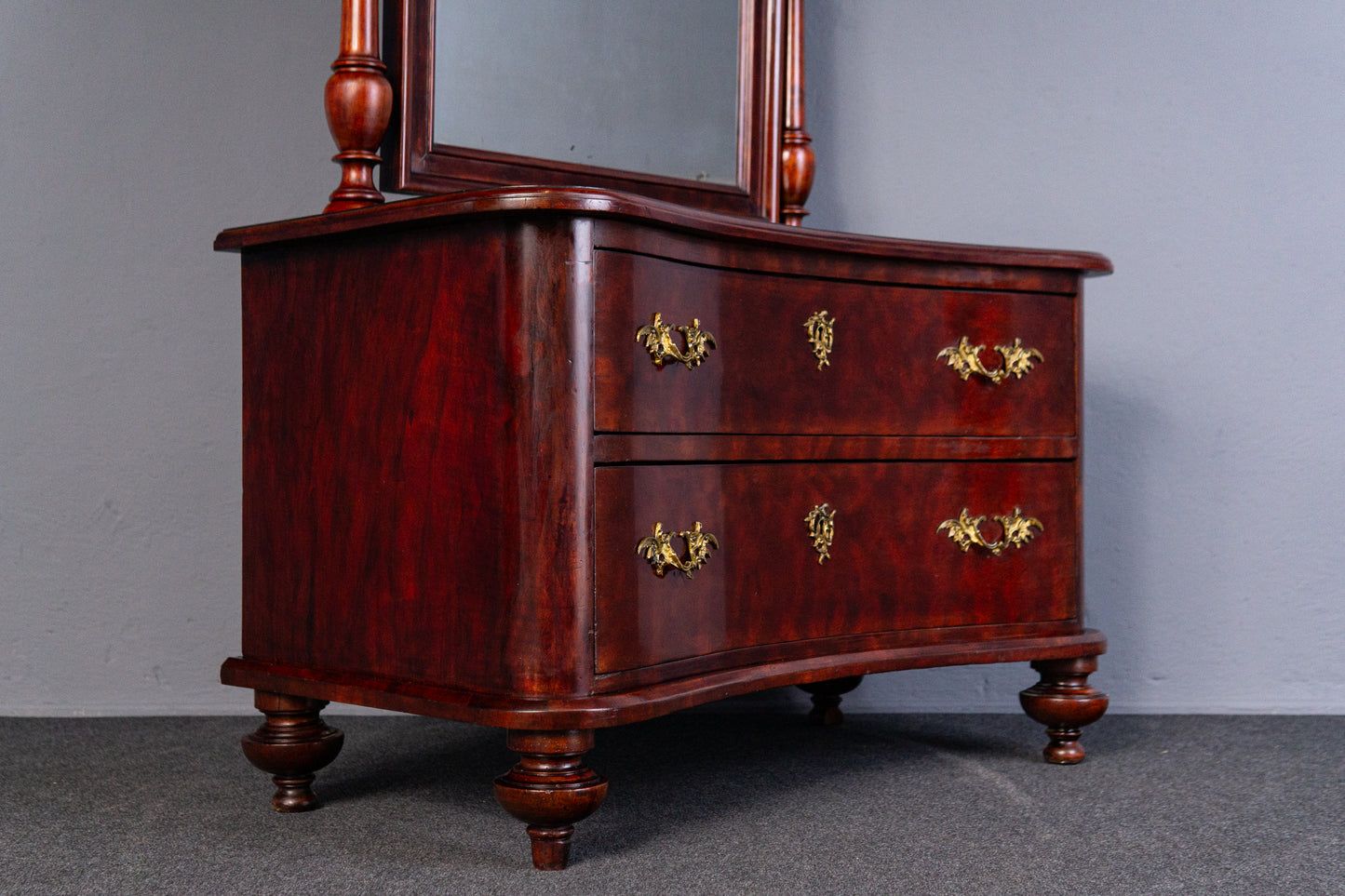 Schminkkommode Spiegel Kommode Schrank Tisch Alt Antik MÖBLINGER 2411_0402