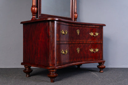 Schminkkommode Spiegel Kommode Schrank Tisch Alt Antik MÖBLINGER 2411_0402