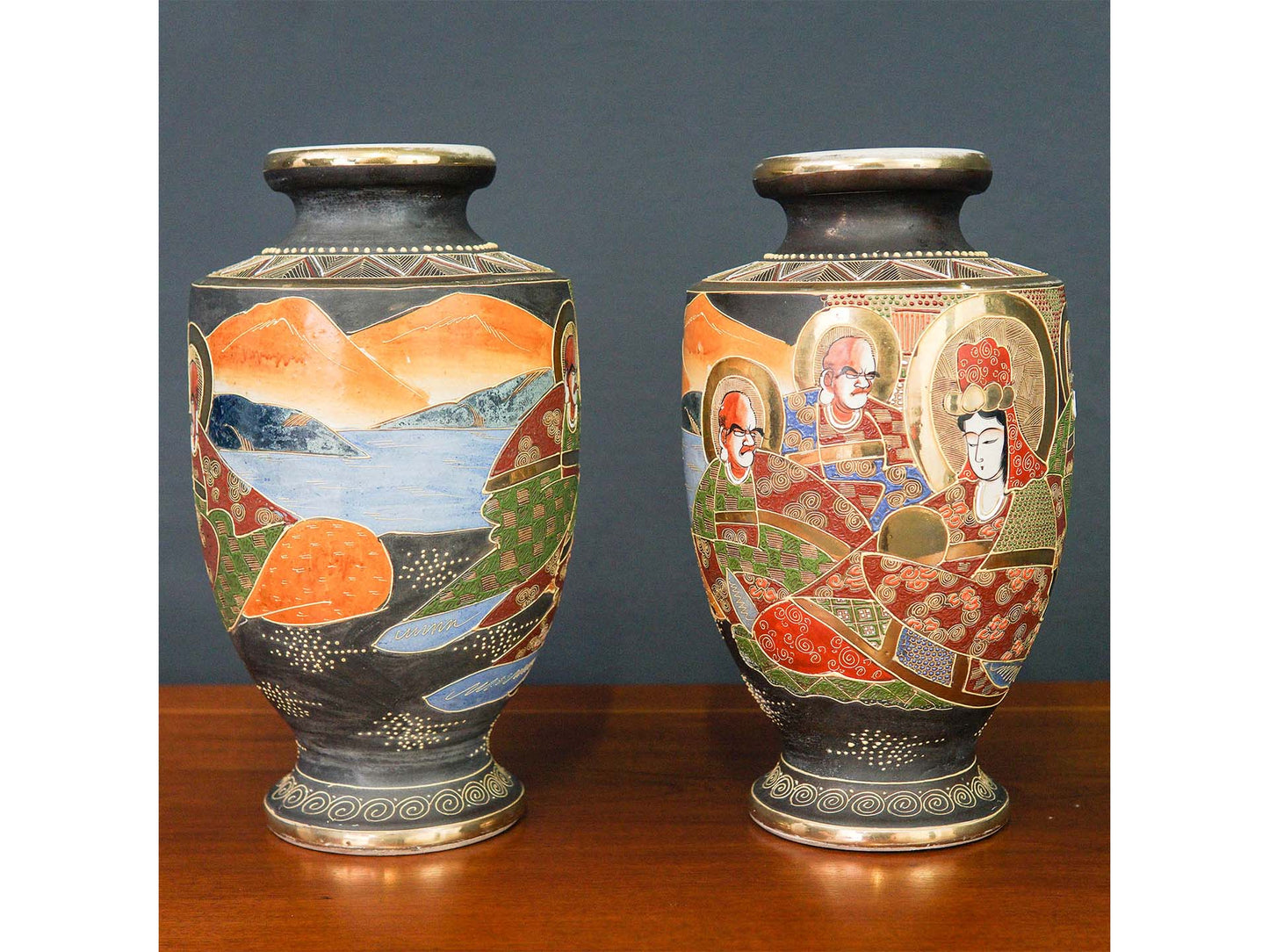XX Satsuma Vase Japan Asien Deko Bodenvase Alt Vintage 2111_0802