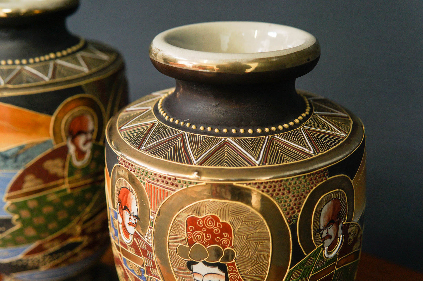 XX Satsuma Vase Japan Asien Deko Bodenvase Alt Vintage 2111_0802