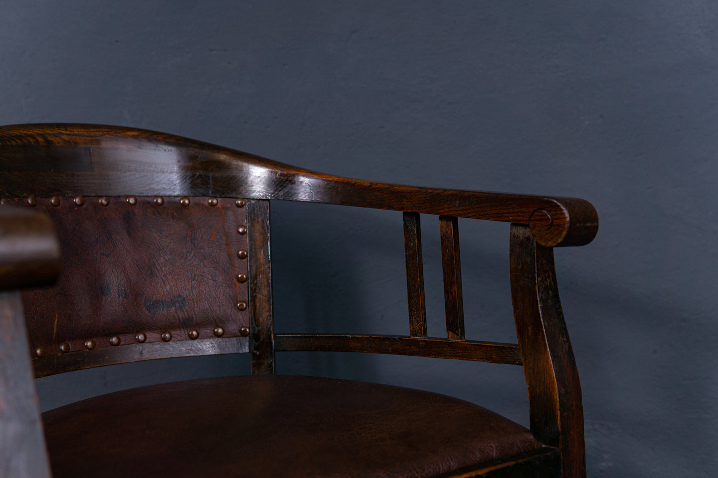 Armlehnenstuhl Büro Schreibtisch Sessel Sekretär Alt Antik 2212_0703