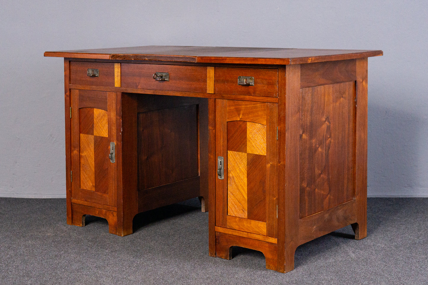 Schreibtisch Sekretär Tisch Desk Schrank Büro Alt Antik MÖBLINGER 2411_0702
