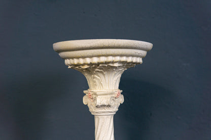 Säule Blumensäule Tisch Deko Kerze Pflanze Alt Antik 2311_1304