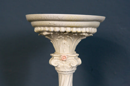 Säule Blumensäule Tisch Deko Kerze Pflanze Alt Antik 2311_1304
