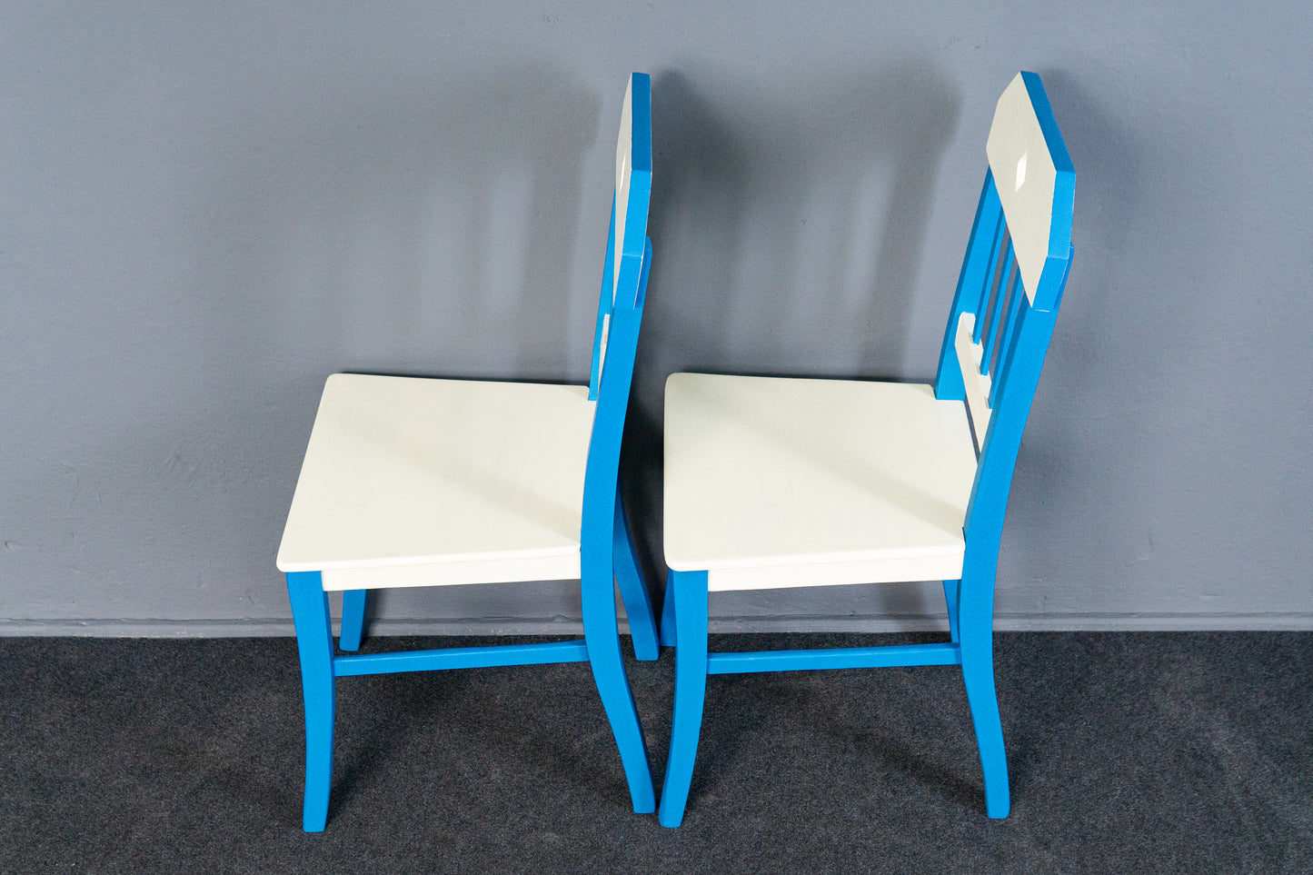 2x Vintage Stühle Stuhl Bank Tisch Jugendstil Alt Antik MÖBLINGER 2411_1103