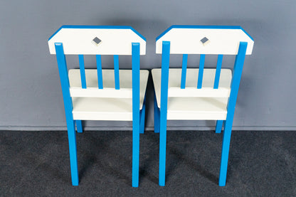 2x Vintage Stühle Stuhl Bank Tisch Jugendstil Alt Antik MÖBLINGER 2411_1103