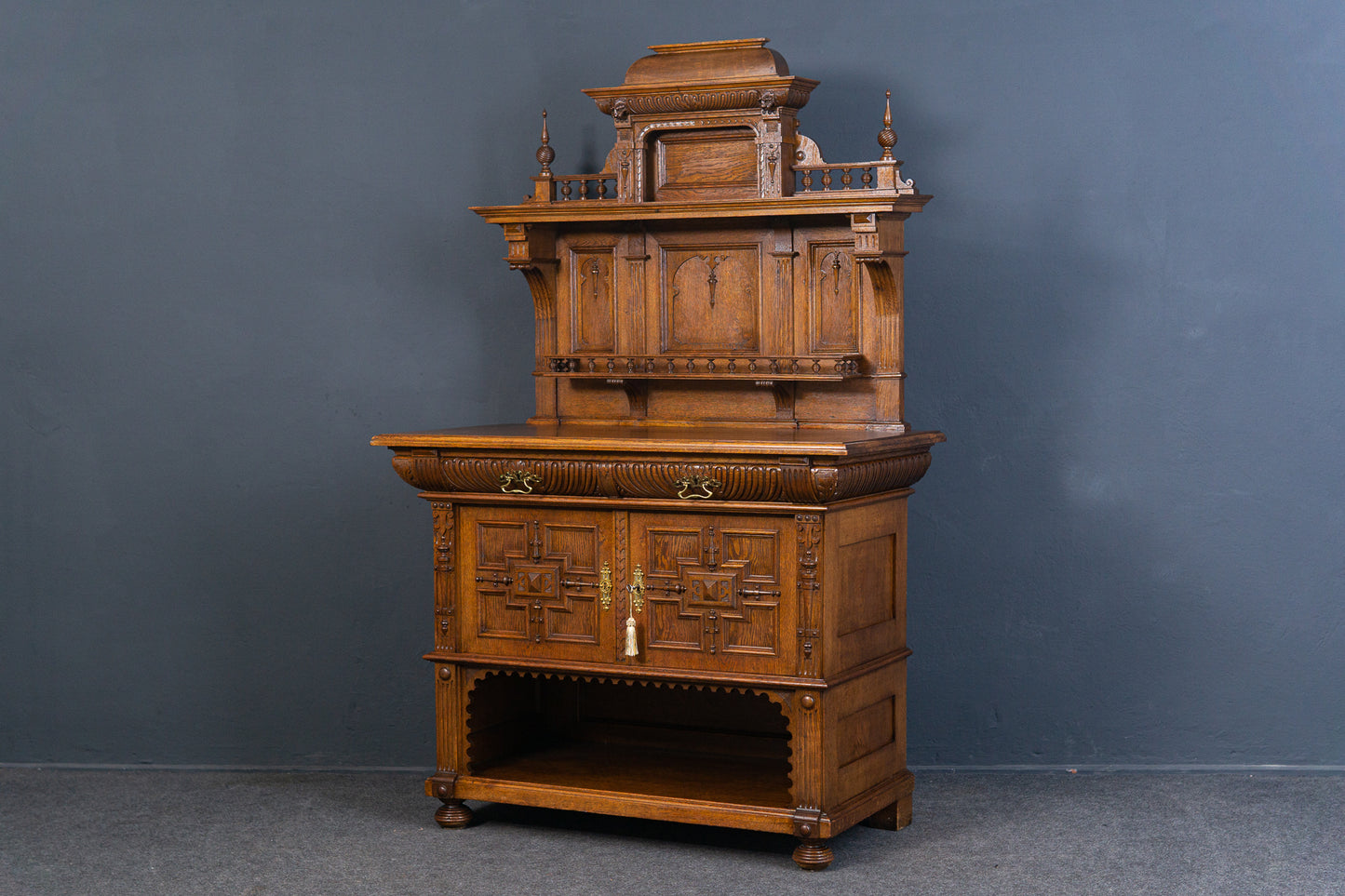 Gründerzeit Buffet Anrichte Schrank Kredenz Regal Alt Antil 2301_0202