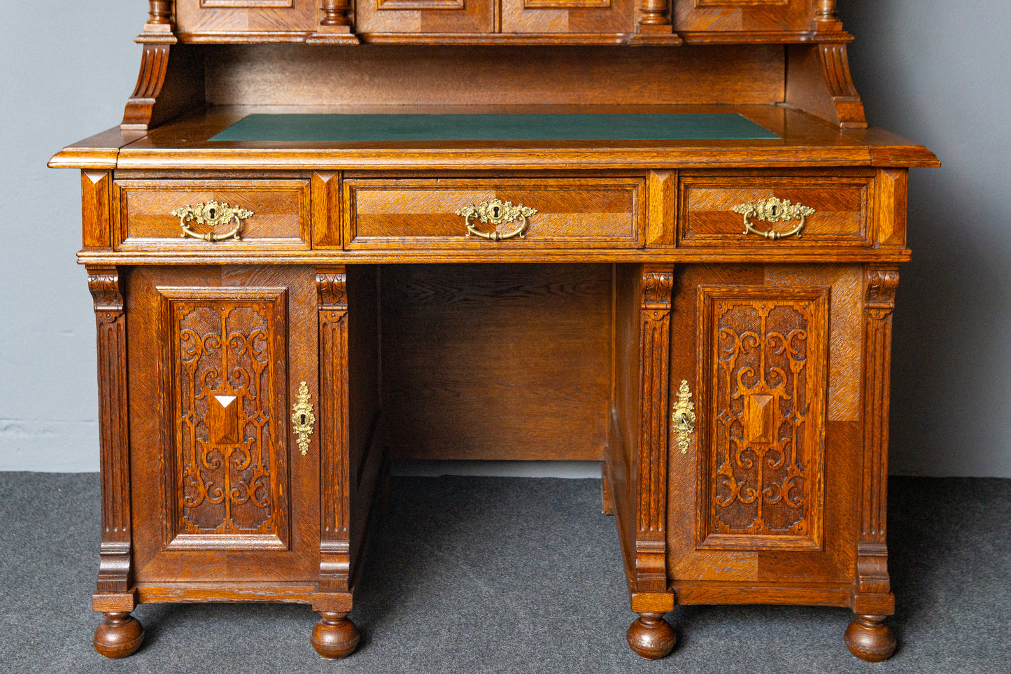 rest. Schreibtisch Sekretär Tisch Desk Büro Eiche Antik MÖBLINGER 2411_1304