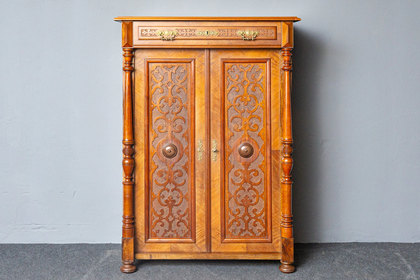 Gründerzeit Schrank Vertiko Kommode Regal Alt Antik MÖBLINGER 2411_1306