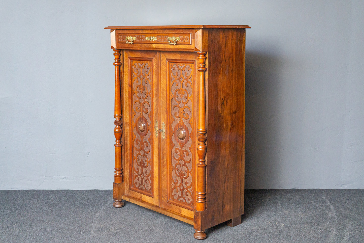 Gründerzeit Schrank Vertiko Kommode Regal Alt Antik MÖBLINGER 2411_1306