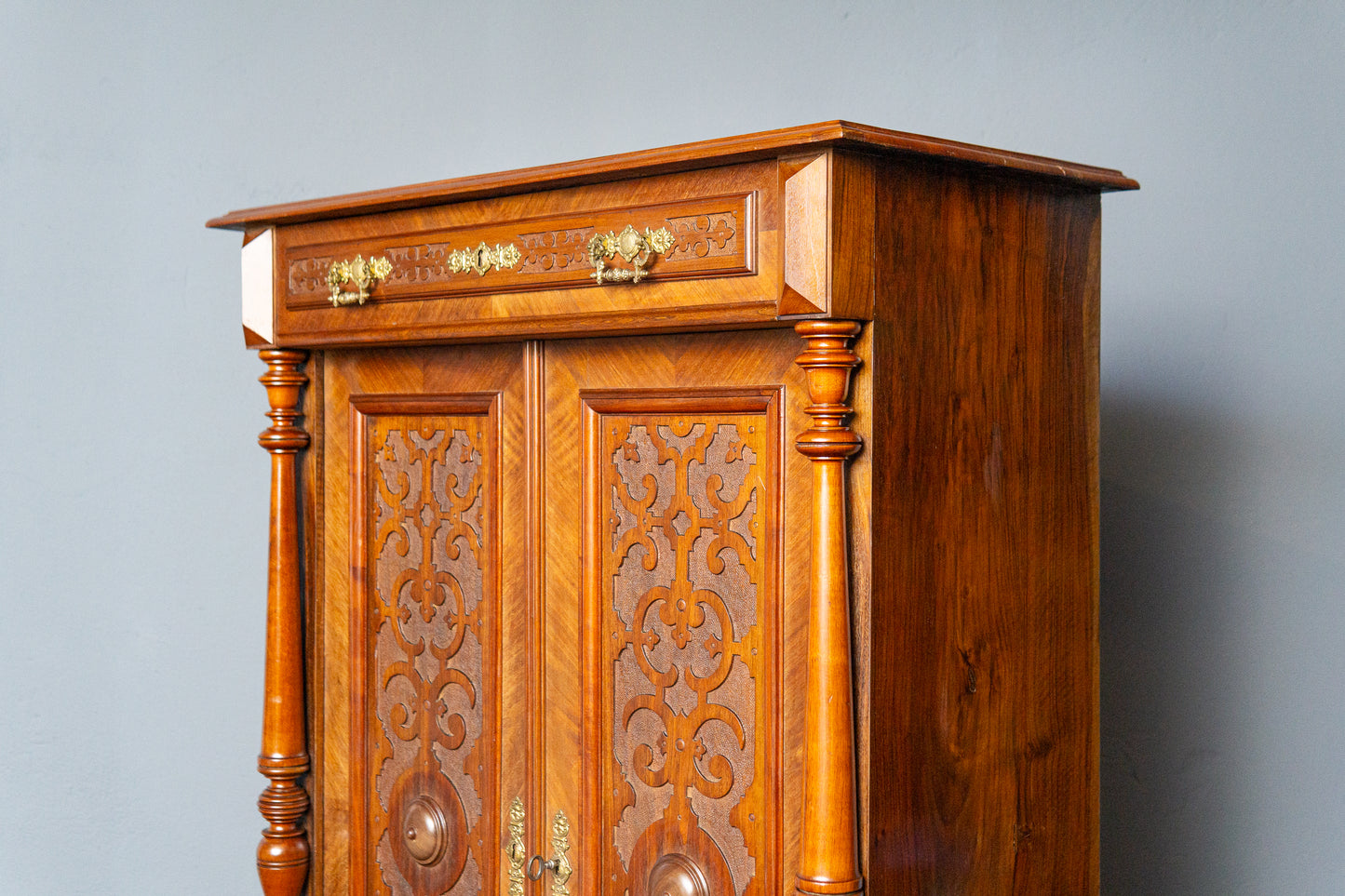 Gründerzeit Schrank Vertiko Kommode Regal Alt Antik MÖBLINGER 2411_1306
