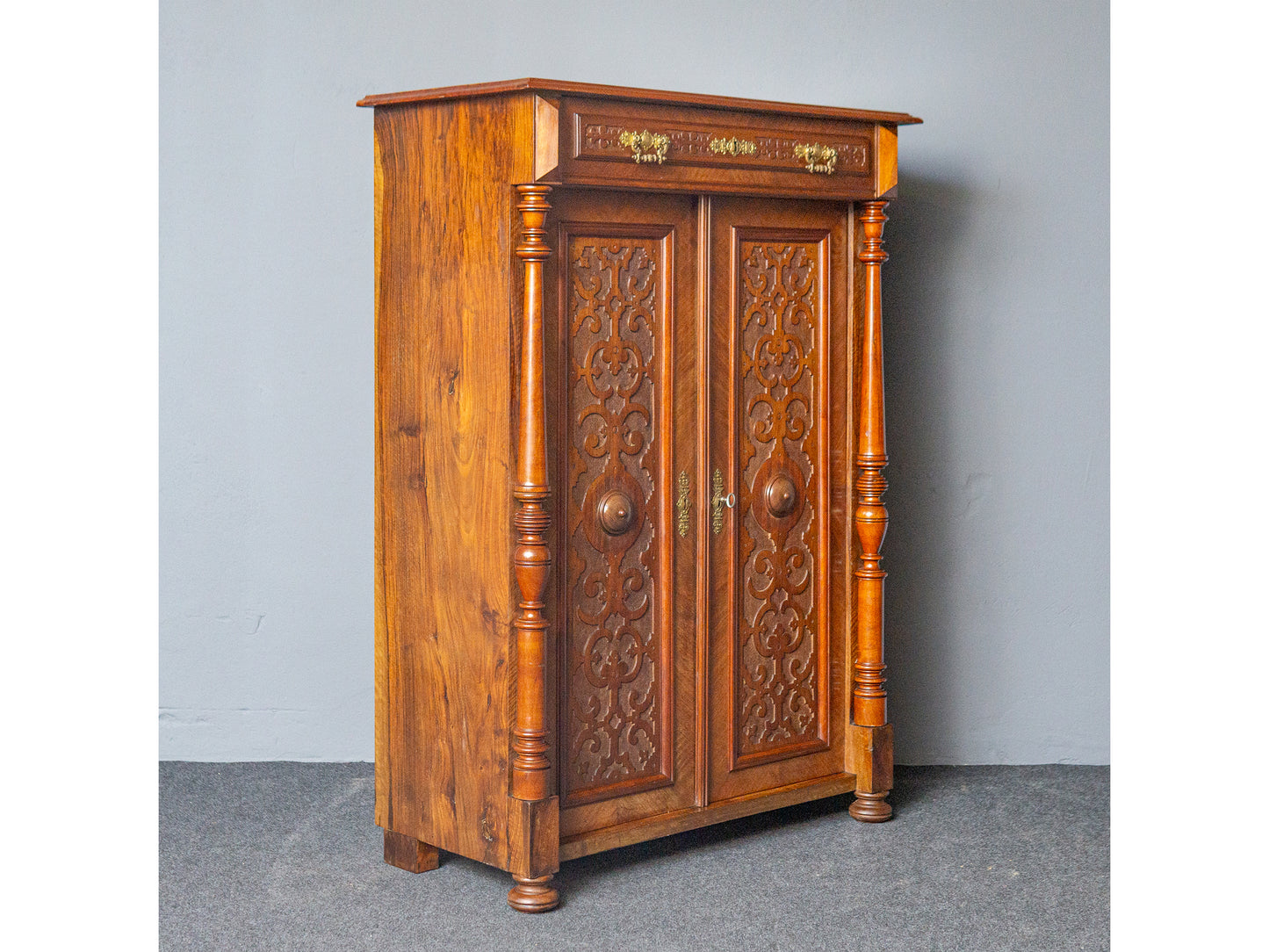 Gründerzeit Schrank Vertiko Kommode Regal Alt Antik MÖBLINGER 2411_1306