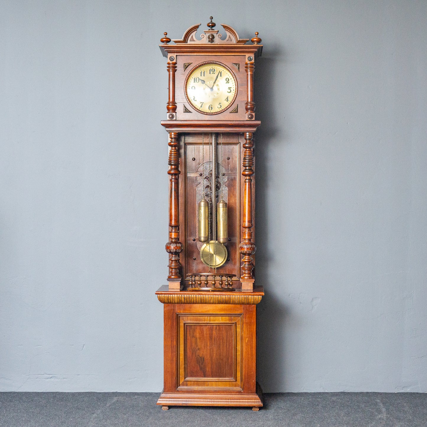 Vintage Standuhr Clock Zeit Uhr Schrank Holz Antik Alt MÖBLINGER 2411_1309