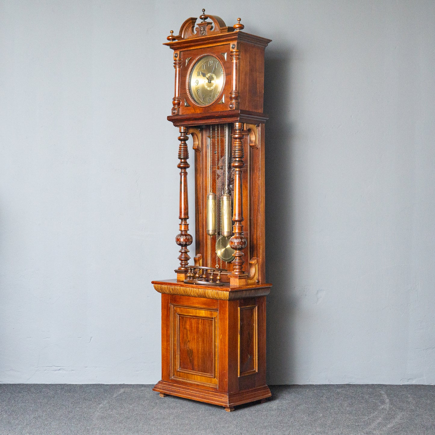 Vintage Standuhr Clock Zeit Uhr Schrank Holz Antik Alt MÖBLINGER 2411_1309