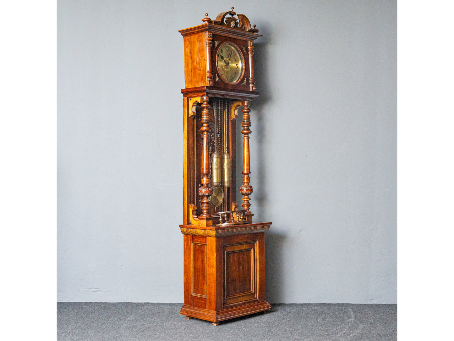 Vintage Standuhr Clock Zeit Uhr Schrank Holz Antik Alt MÖBLINGER 2411_1309