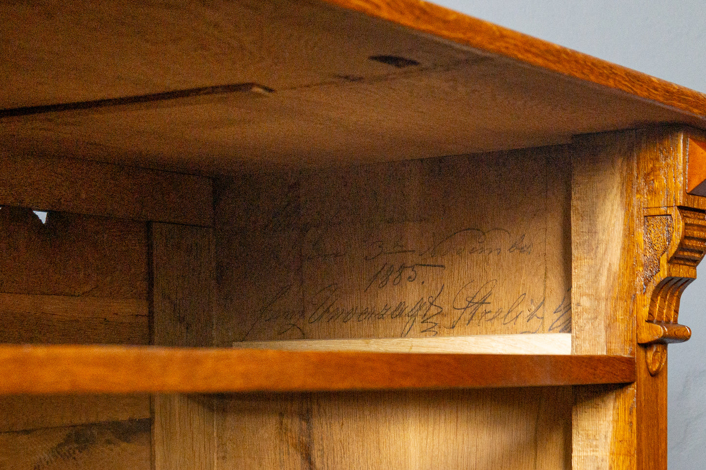 Antike Intarsien Kommode Schrank Vertiko Vintage Regal MÖBLINGER 2411_1310