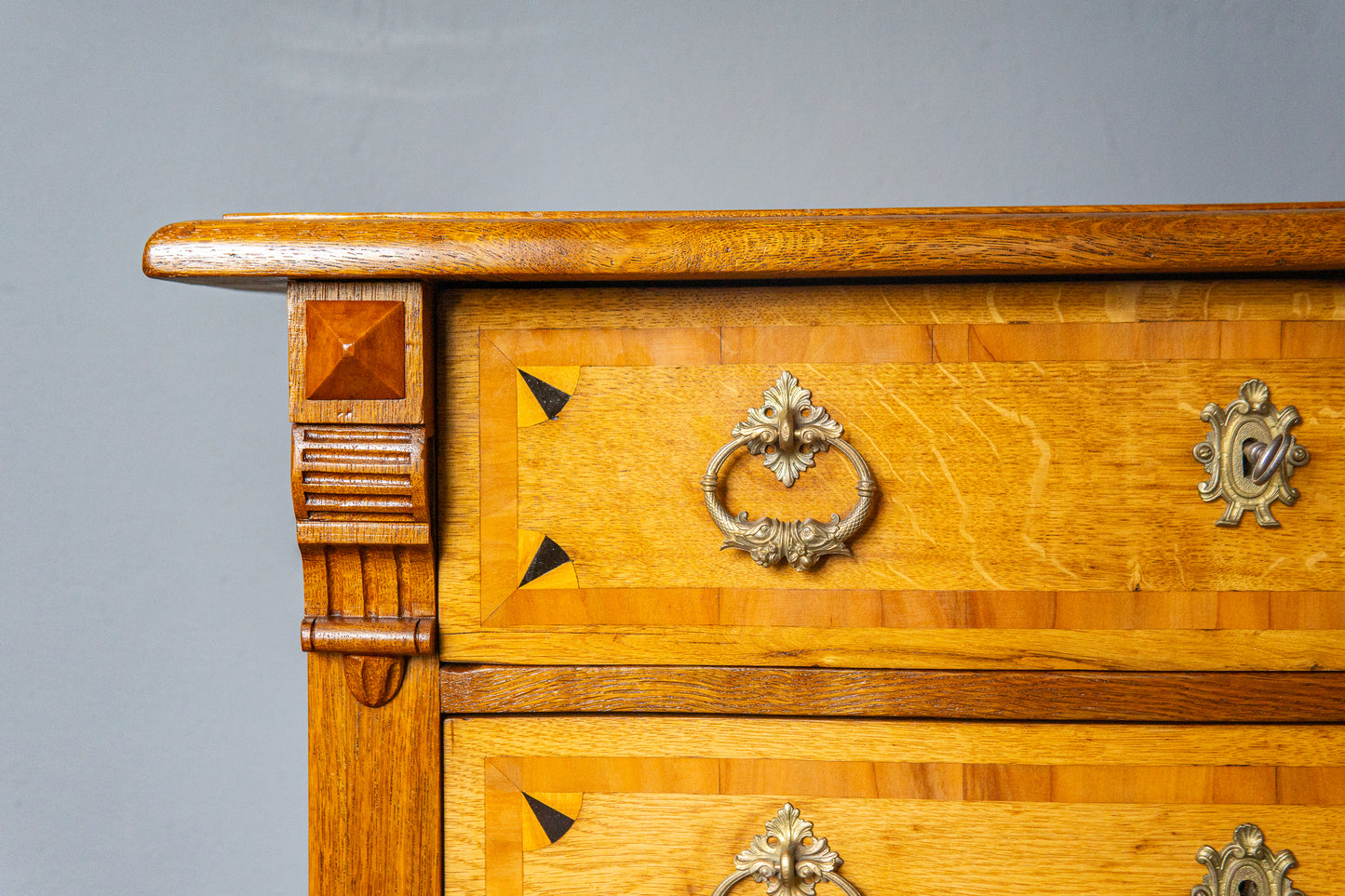 Antike Intarsien Kommode Schrank Vertiko Vintage Regal MÖBLINGER 2411_1310