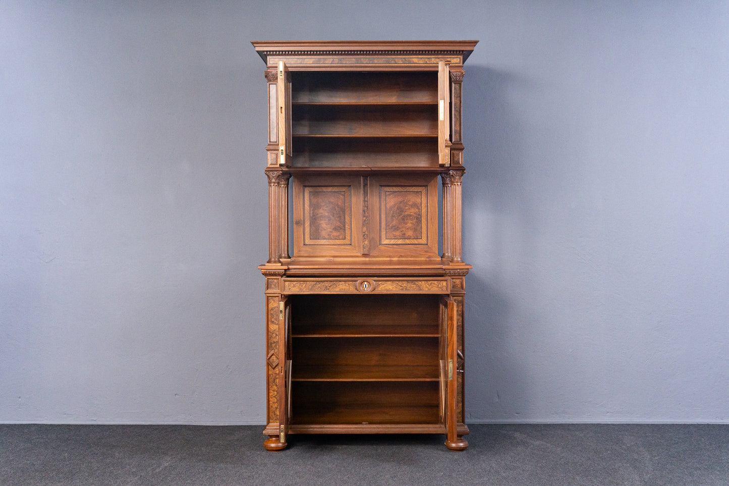 restaur. Antik Buffet Regal Schrank Vitrine Kommode Alt MÖBLINGER 2411_1401