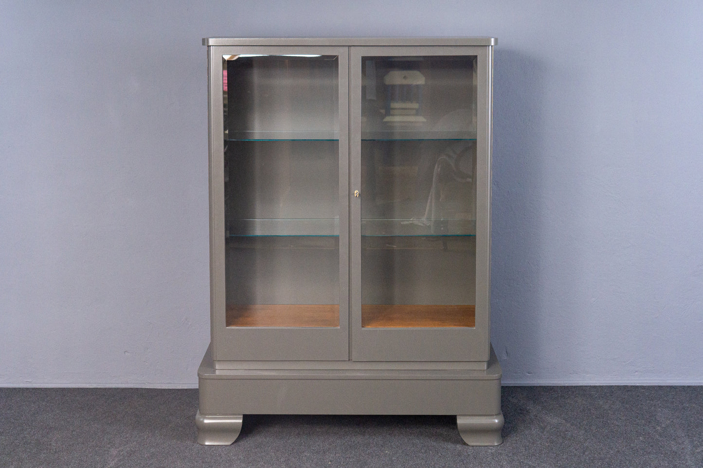 Vintage Art Deco Vitrine Regal Sideboard Schrank Antik MÖBLINGER 2411_1404